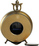 Vintage Brass Table Decorative Roman Round Clock - Antique Decor Anitque